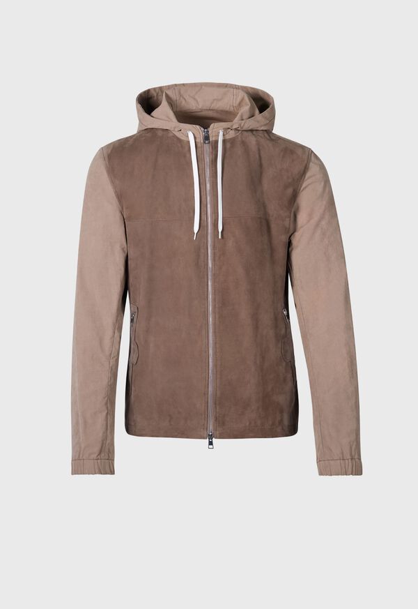 Paul Stuart Suede Front Hooded Jacket