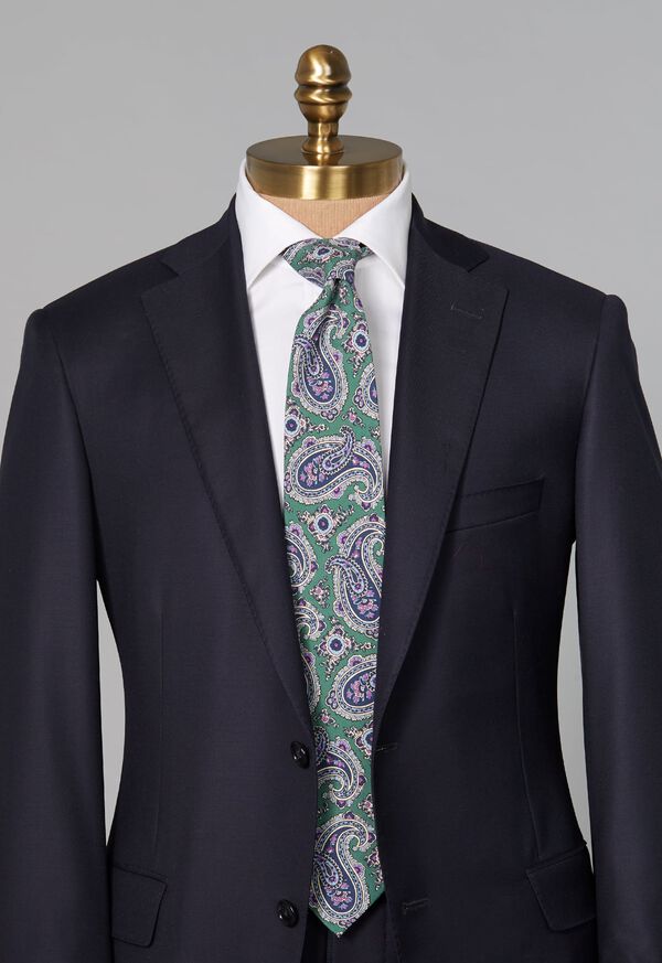 Paul Stuart Printed Silk Summer Tossed Pine Tie, image 2