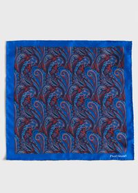 Paul Stuart Printed Silk Paisley Pocket Square, thumbnail 2