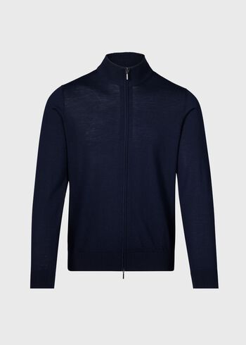Paul Stuart Essential Merino Wool Zip Cardigan