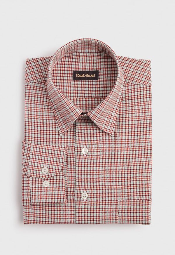 Paul Stuart Mini Houndstooth Flannel Sport Shirt, image 1