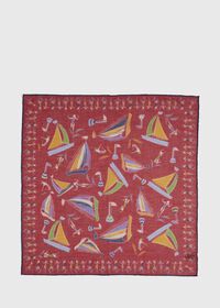 Paul Stuart Vintage Beach Scene Pocket Square, thumbnail 3