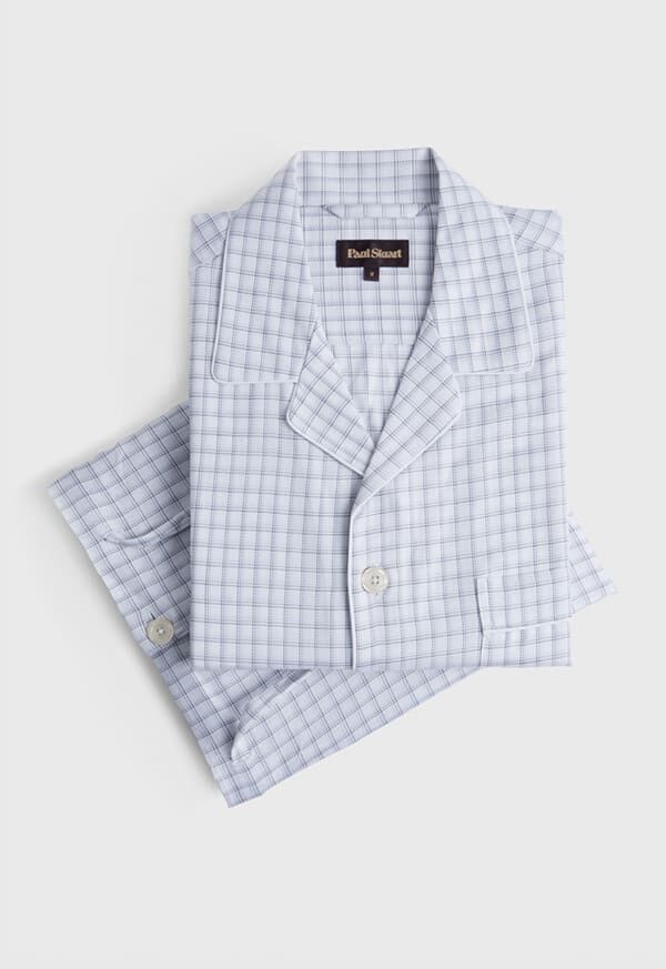 Paul Stuart Cotton Twill Graph Check Pajama, image 1