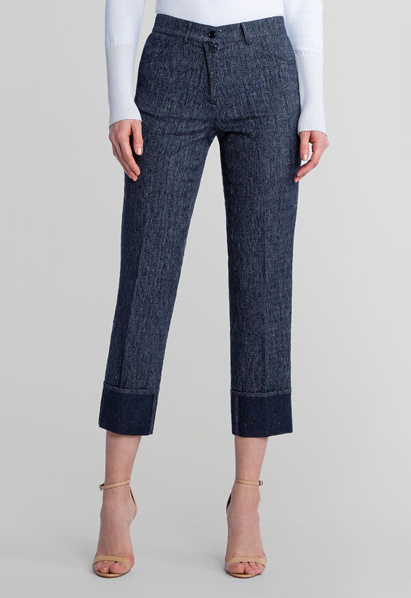 Paul Stuart Denim Pant with Cuff Detail, image 1