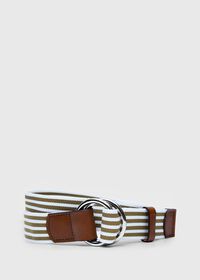 Paul Stuart O-Ring Striped Cotton Belt, thumbnail 1