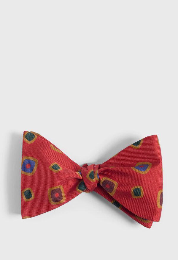 Paul Stuart Printed Silk Tossed Square Bow Tie, image 1