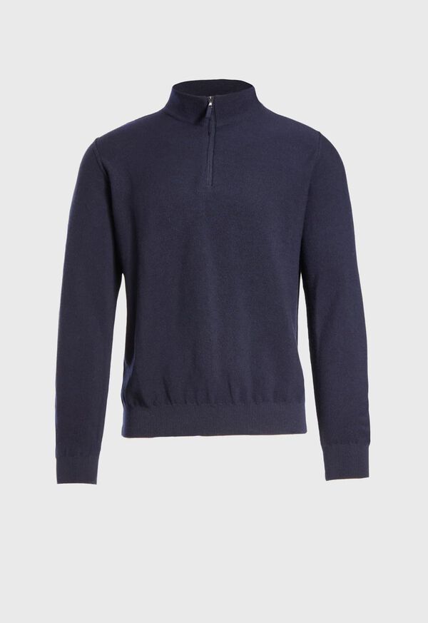 Paul Stuart Rice Stitch Quarter Zip Sweater, image 1