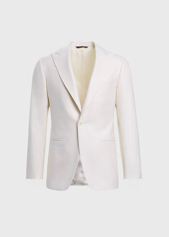 Paul Stuart White Hopsack Dinner Jacket
