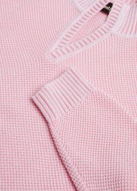 Paul Stuart Cotton Open Collar Birdseye Stitch Sweater, thumbnail 11