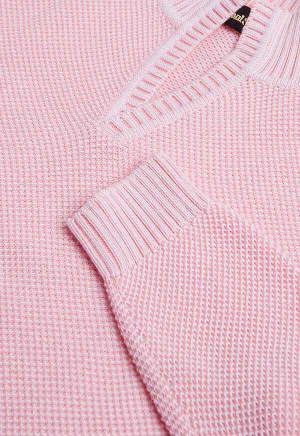 Paul Stuart Cotton Open Collar Birdseye Stitch Sweater, image 11