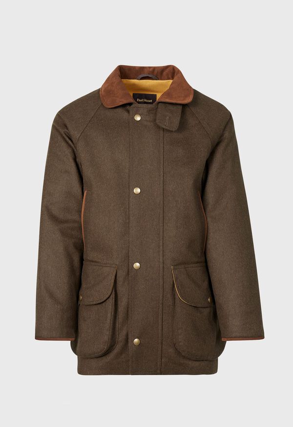 Paul Stuart Wool Loden Field Coat with Contrast Interior, image 1