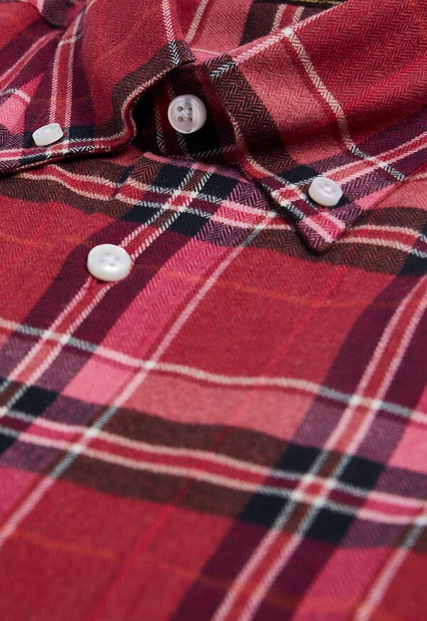 Paul Stuart Plaid Brushed Flannel Sport Shirt, image 2