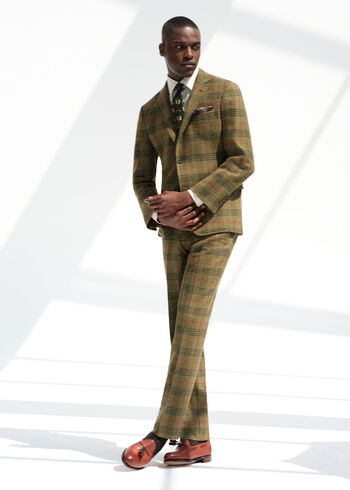 Paul Stuart Plaid Two Button Suit