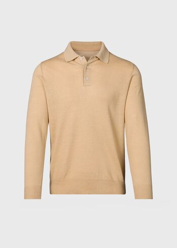 Paul Stuart Linen & Cotton Long Sleeve Polo