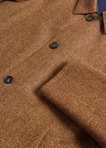 Paul Stuart Shetland Wool Herringbone Reversible Coat