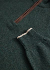 Paul Stuart Suede Trim Quarter Zip Pullover, thumbnail 2
