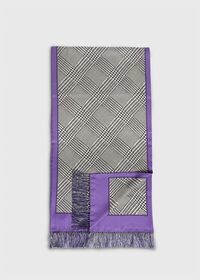 Paul Stuart Plaid Printed Silk Scarf, thumbnail 1