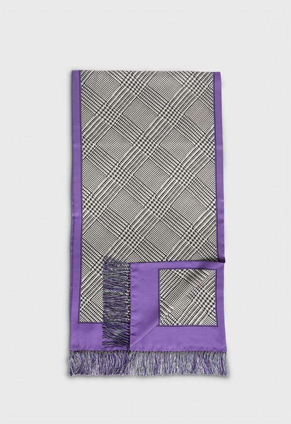 Paul Stuart Plaid Printed Silk Scarf, image 1