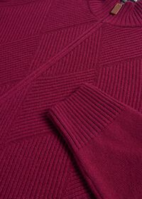 Paul Stuart Wool and Cashmere Zip Jacquard Cardigan, thumbnail 3