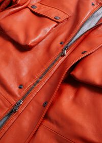 Paul Stuart Paprika Nappa Leather Field Jacket, thumbnail 4