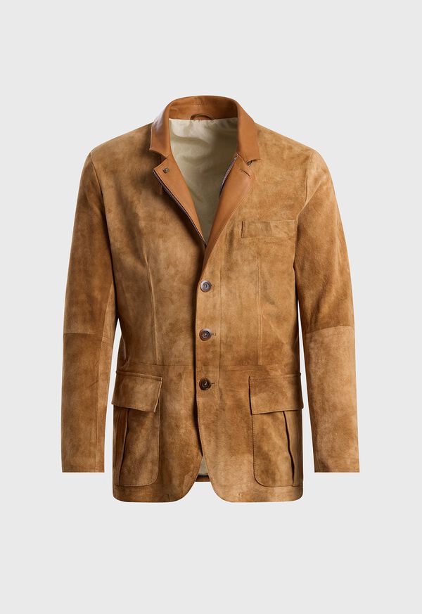 Paul Stuart Raw Edge Distressed Suede Jacket, image 1