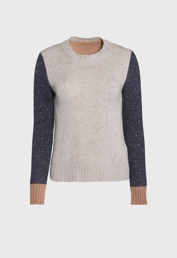 Paul Stuart Colorblock Lurex Sweater, image 1