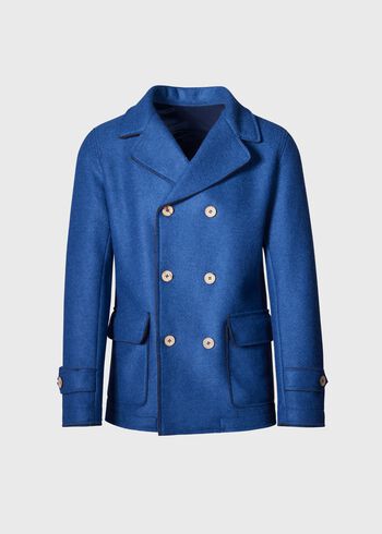 Paul Stuart Wool Raw Edge Double Breasted Jacket