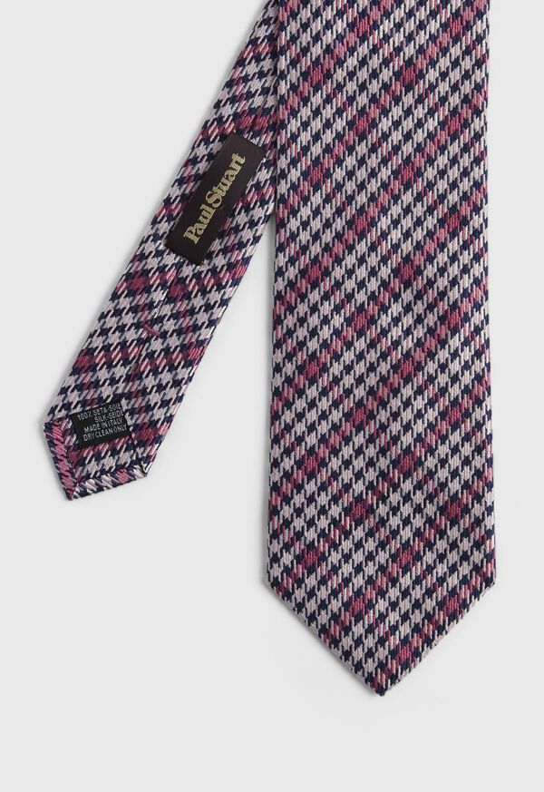 Paul Stuart Woven Silk Multicolor Plaid Tie, image 1