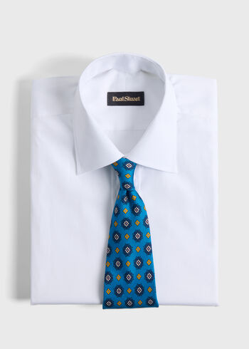 Paul Stuart Printed Silk Medallion Tie