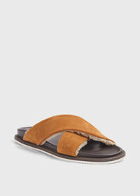 Paul Stuart Punta III Shearling Crossover Slide, thumbnail 2