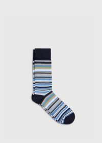 Paul Stuart Melange Fine Stripe Crew Sock, thumbnail 1