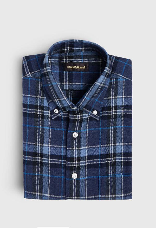 Paul Stuart Plaid Brushed Flannel Sport Shirt, image 1