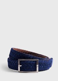 Paul Stuart Woven Suede and Wool Reversible Belt, thumbnail 1