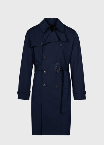 Paul Stuart Double Breasted Cotton Trench Coat