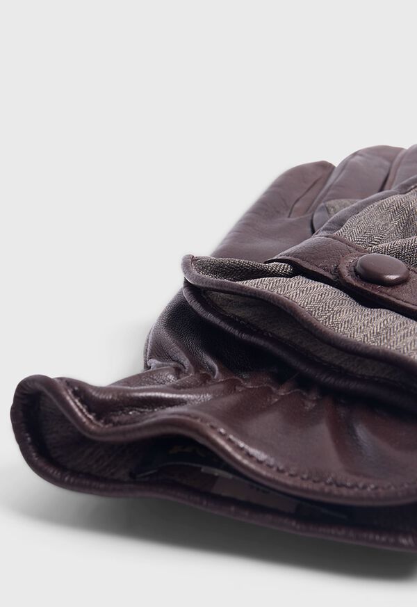 Paul Stuart Knit and Leather Two Tone Glove, image 2