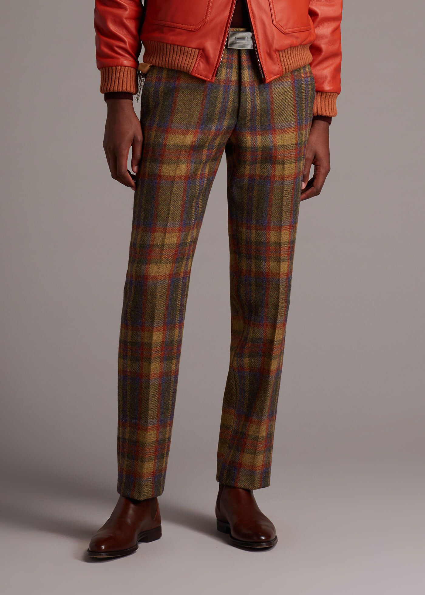 Wool hotsell plaid trousers