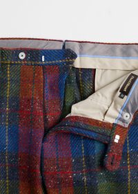 Paul Stuart Red and Blue Plaid Plain Front Pant, thumbnail 2