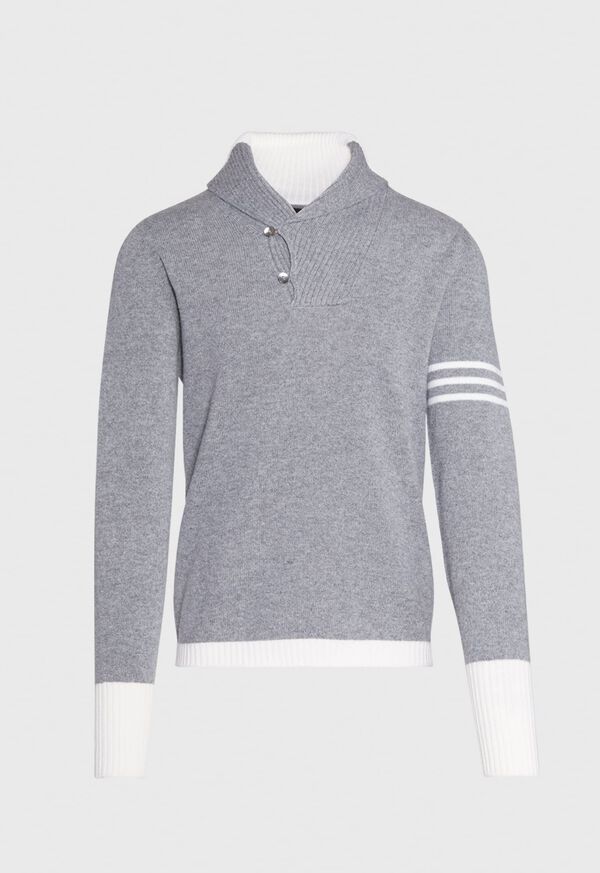 Paul Stuart Grey Short Shawl Cardigan, image 1