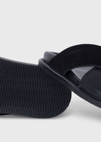Paul Stuart Punta Leather & Suede Crossover Slide, thumbnail 5