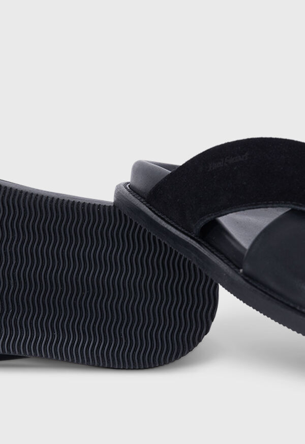 Paul Stuart Punta Leather & Suede Crossover Slide, image 5