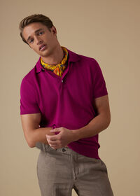 Paul Stuart Cotton Knit Polo Shirt, thumbnail 2
