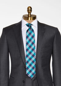 Paul Stuart Oxford Check Silk Tie, thumbnail 2