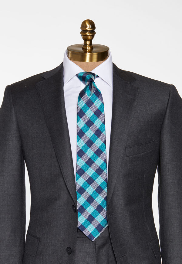 Paul Stuart Oxford Check Silk Tie, image 2