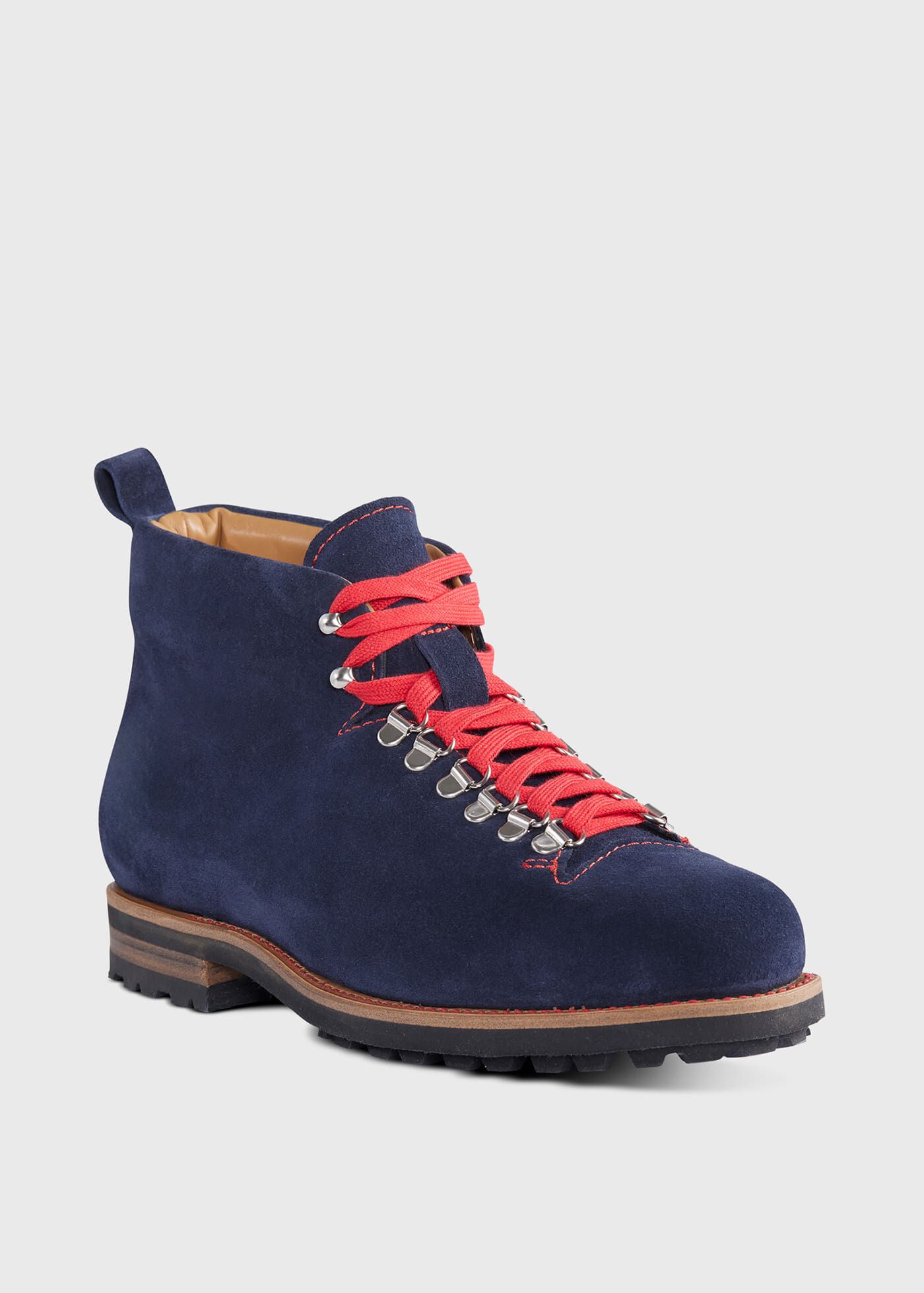 Blue suede hiking boots clearance