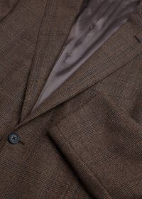 Paul Stuart Paul Fit Brown Plaid Wool Suit, thumbnail 3
