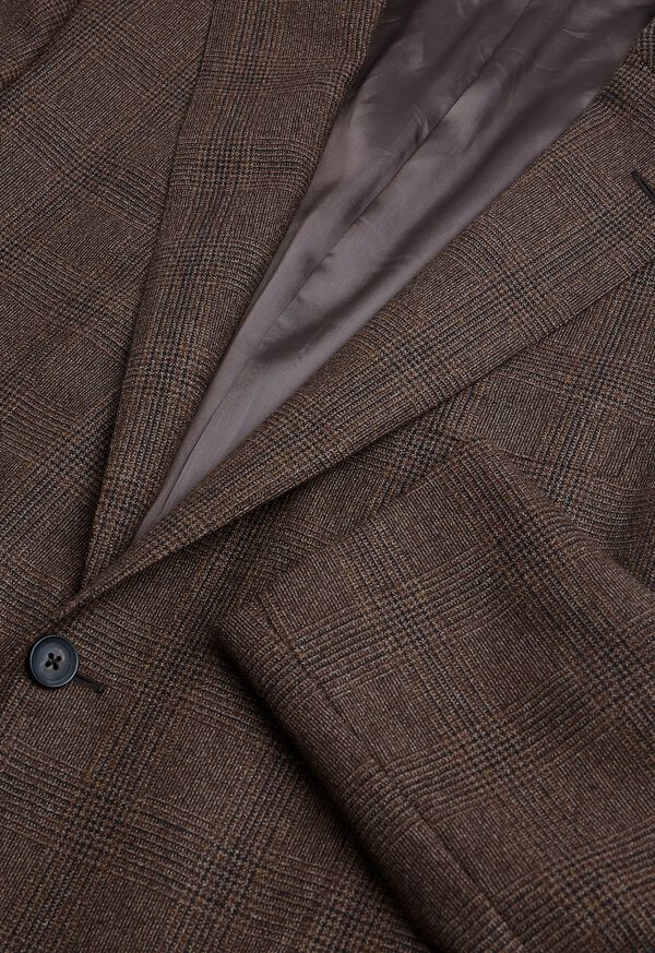 Paul Stuart Paul Fit Brown Plaid Wool Suit, image 3