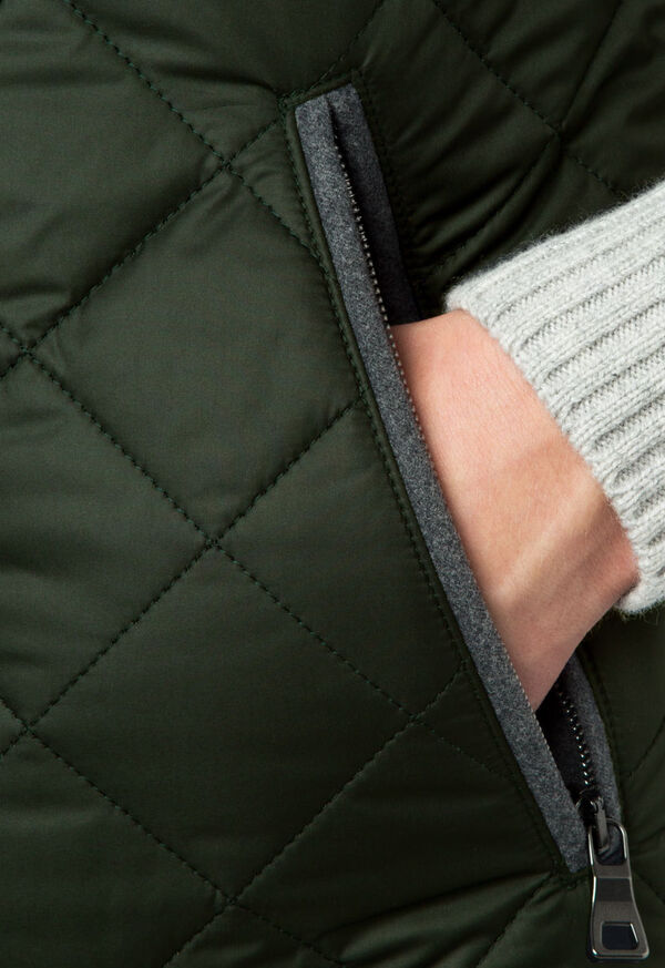 Paul Stuart Quilted Nylon Vest with Wool Trim, image 8
