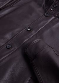 Paul Stuart Leather Bomber Jacket, thumbnail 4