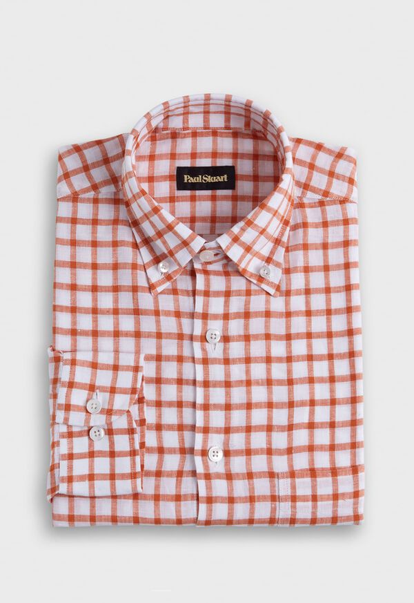 Paul Stuart Linen Windowpane Sport Shirt, image 1