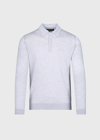 Paul Stuart Cashmere & Silk Long Sleeve Polo